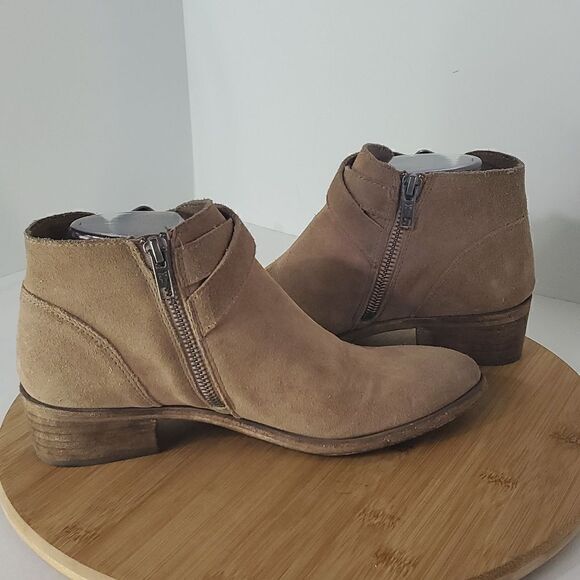 Frye Women's Ray Western Shootie Beige Ankle Booties Size 6M - Picture 8 of 14